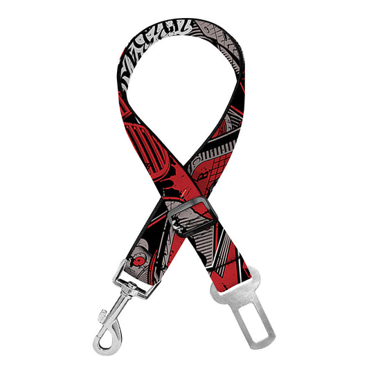 Grunge Graffiti Pattern Print Dog Seat Belt