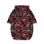 Grunge Graffiti Pattern Print Dog Zip Up Hoodie