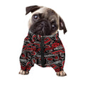 Grunge Graffiti Pattern Print Dog Zip Up Jacket