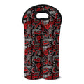 Grunge Graffiti Pattern Print Double Neoprene Wine Tote
