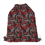Grunge Graffiti Pattern Print Drawstring Bag