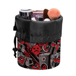 Grunge Graffiti Pattern Print Drawstring Makeup Bag