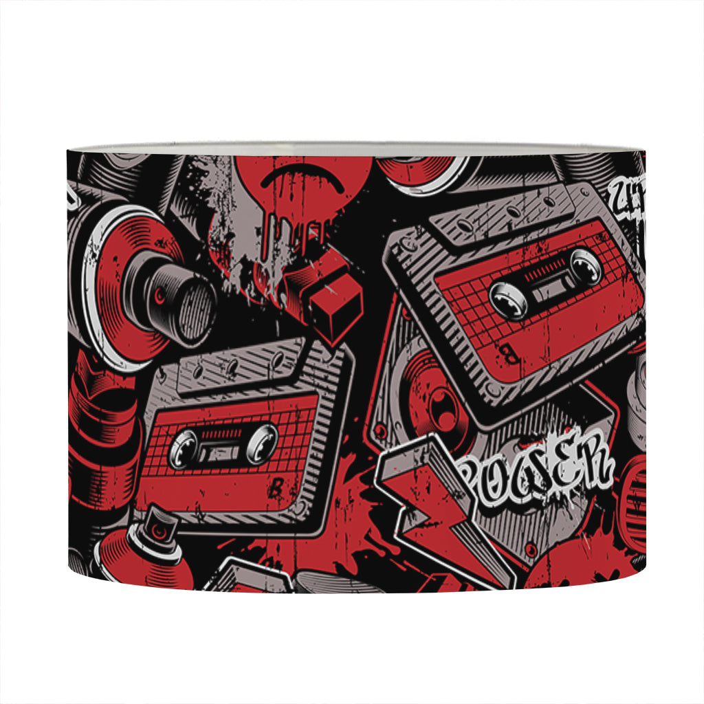 Grunge Graffiti Pattern Print Drum Lamp Shade