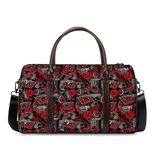 Grunge Graffiti Pattern Print Duffle Bag