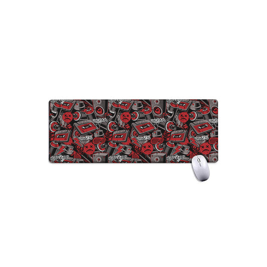Grunge Graffiti Pattern Print Extended Mouse Pad