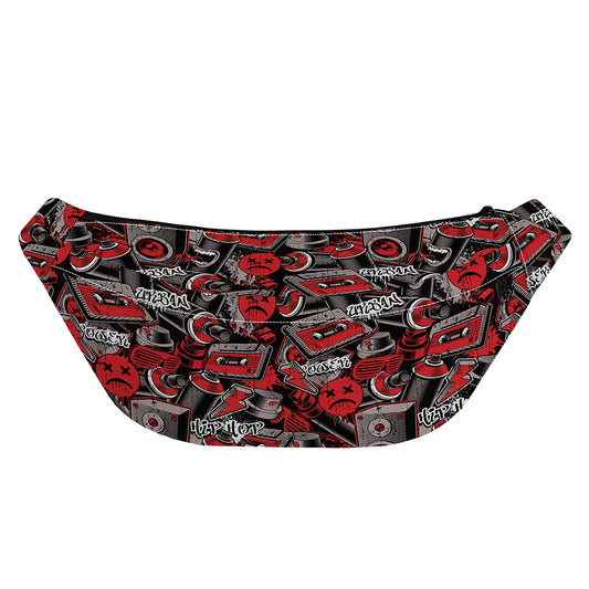 Grunge Graffiti Pattern Print Fanny Pack