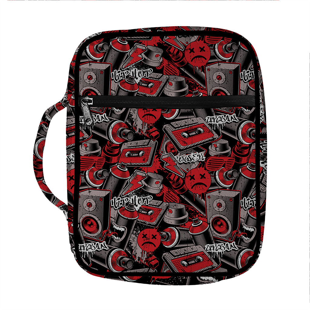 Grunge Graffiti Pattern Print Front Pocket Bible Bag