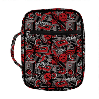 Grunge Graffiti Pattern Print Front Pocket Bible Bag
