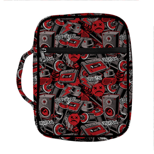 Grunge Graffiti Pattern Print Front Pocket Bible Bag