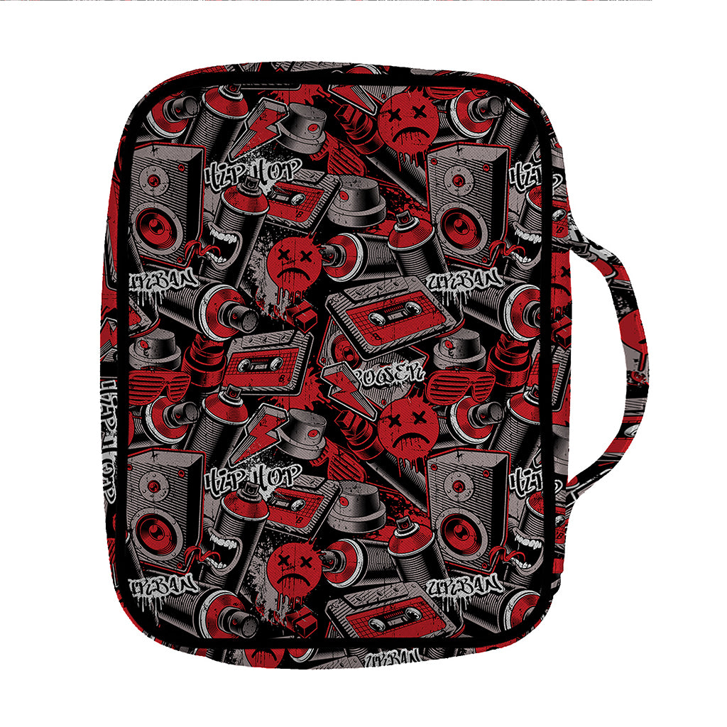 Grunge Graffiti Pattern Print Front Pocket Bible Bag