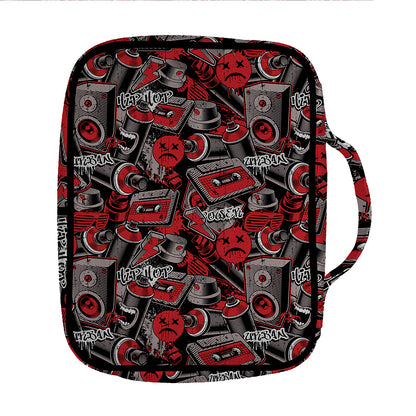 Grunge Graffiti Pattern Print Front Pocket Bible Bag