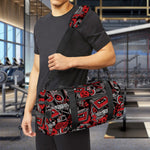 Grunge Graffiti Pattern Print Gym Bag