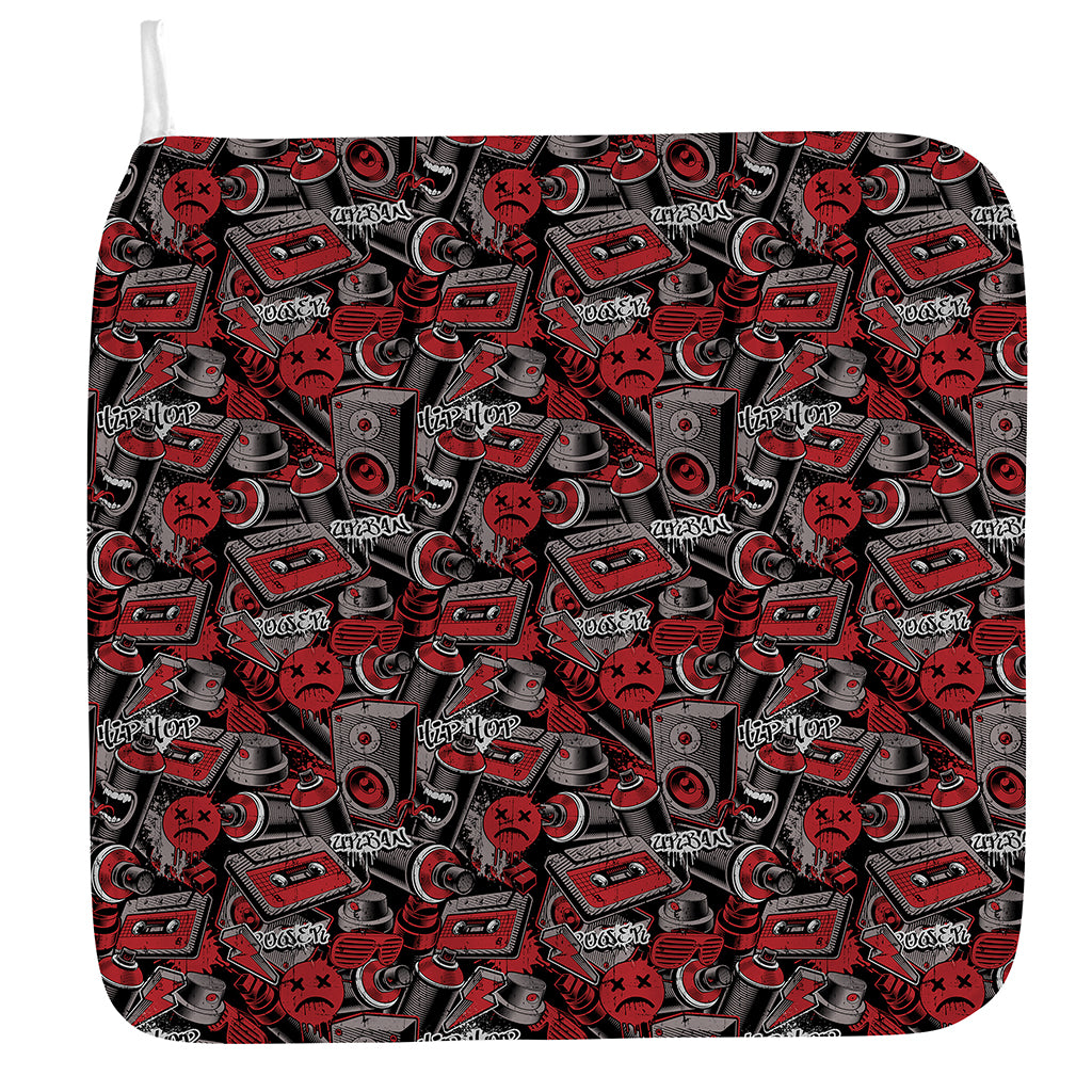Grunge Graffiti Pattern Print Hand Towel