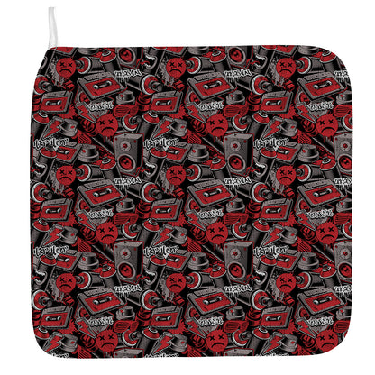 Grunge Graffiti Pattern Print Hand Towel