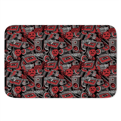 Grunge Graffiti Pattern Print Indoor Door Mat