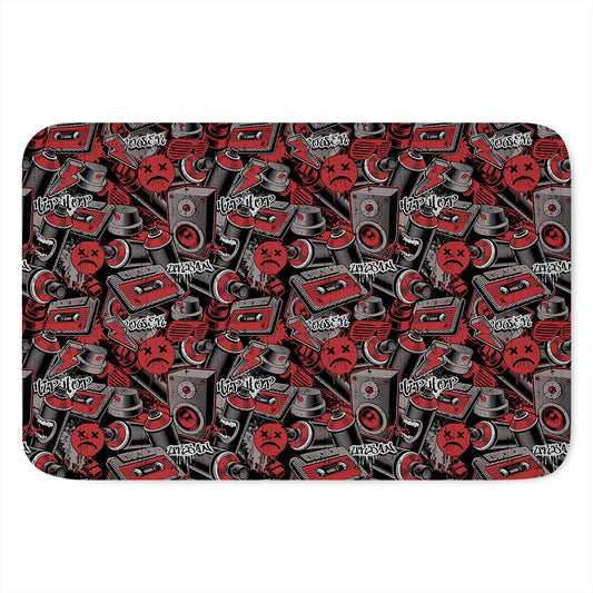 Grunge Graffiti Pattern Print Indoor Door Mat