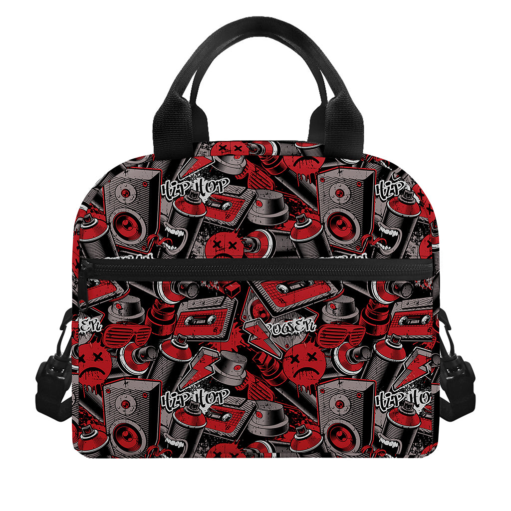 Grunge Graffiti Pattern Print Insulated Lunch Bag