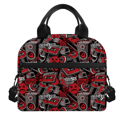 Grunge Graffiti Pattern Print Insulated Lunch Bag