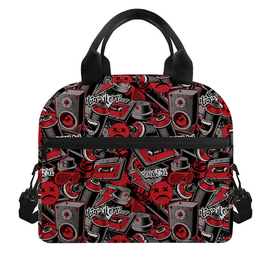 Grunge Graffiti Pattern Print Insulated Lunch Bag