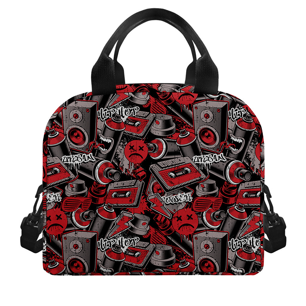 Grunge Graffiti Pattern Print Insulated Lunch Bag