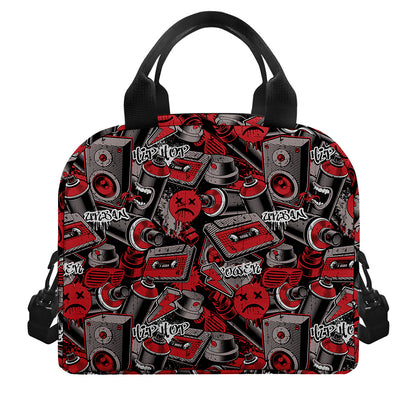 Grunge Graffiti Pattern Print Insulated Lunch Bag
