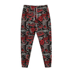 Grunge Graffiti Pattern Print Jogger Pants