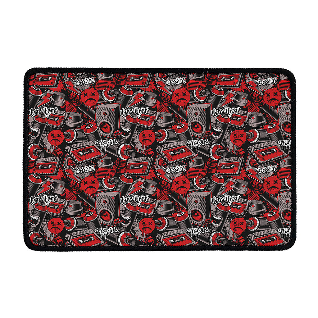 Grunge Graffiti Pattern Print Kitchen Mat