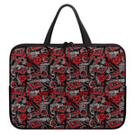 Grunge Graffiti Pattern Print Laptop Sleeve With Handle