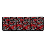 Grunge Graffiti Pattern Print Long Kitchen Mat
