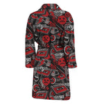 Grunge Graffiti Pattern Print Men's Bathrobe