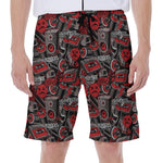 Grunge Graffiti Pattern Print Men's Beach Shorts
