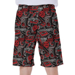 Grunge Graffiti Pattern Print Men's Beach Shorts