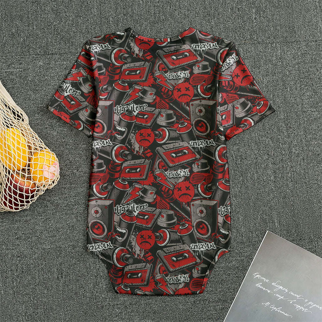 Grunge Graffiti Pattern Print Men's Bodysuit