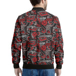 Grunge Graffiti Pattern Print Men's Bomber Jacket