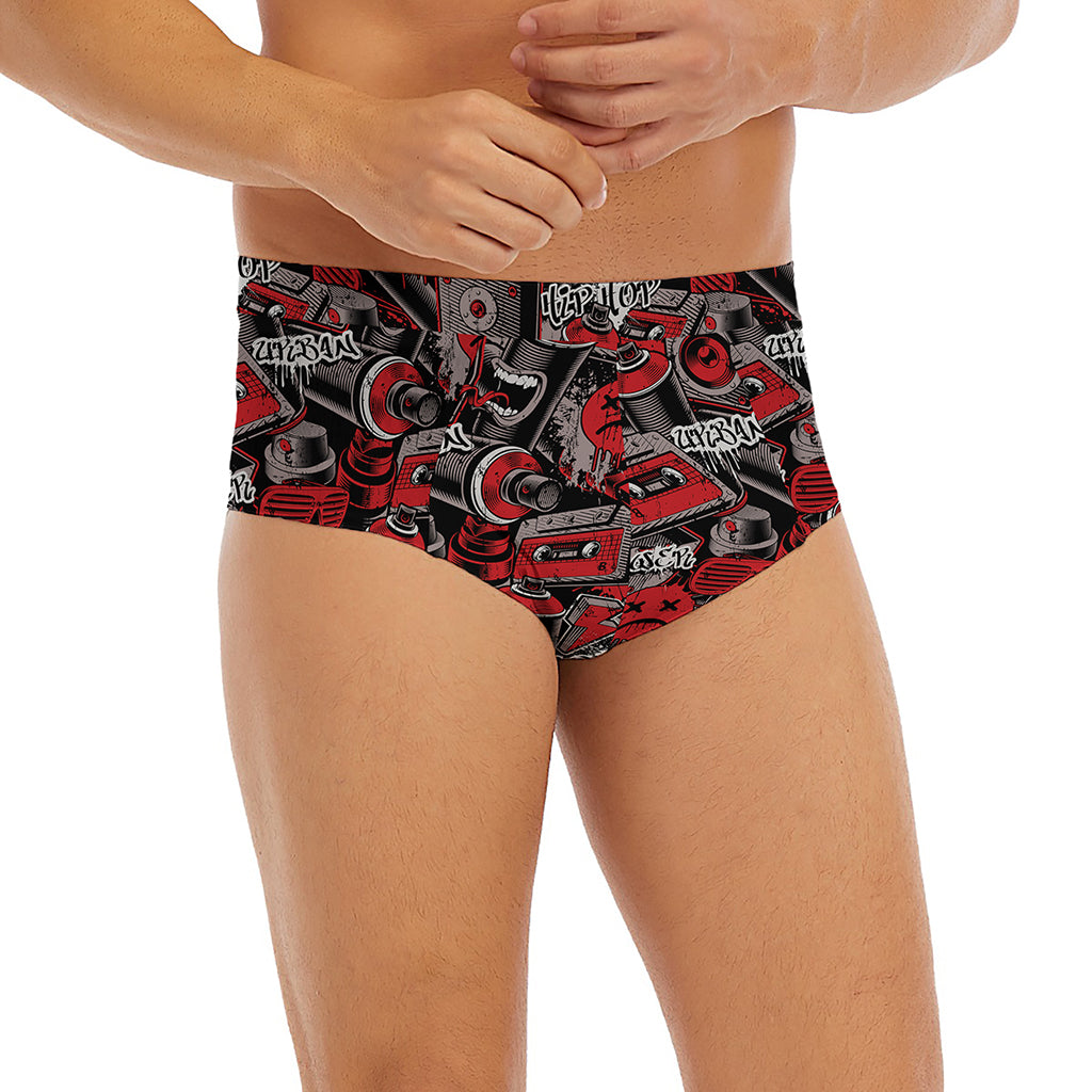 Grunge Graffiti Pattern Print Men's Briefs
