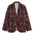 Grunge Graffiti Pattern Print Men's Cotton Blazer