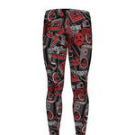 Grunge Graffiti Pattern Print Men's leggings