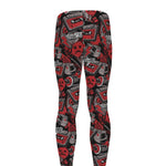Grunge Graffiti Pattern Print Men's leggings