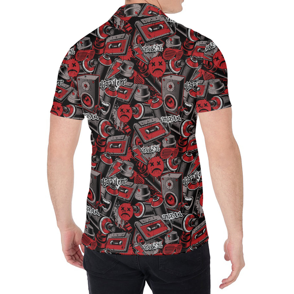 Grunge Graffiti Pattern Print Men's Shirt