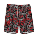 Grunge Graffiti Pattern Print Men's Sports Shorts