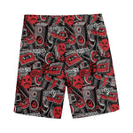 Grunge Graffiti Pattern Print Men's Sports Shorts