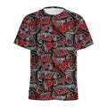 Grunge Graffiti Pattern Print Men's Athletic T-Shirt