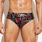 Grunge Graffiti Pattern Print Men's Swim Briefs