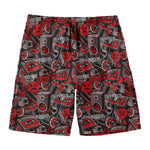 Grunge Graffiti Pattern Print Men's Swim Trunks