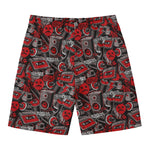 Grunge Graffiti Pattern Print Men's Swim Trunks