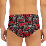 Grunge Graffiti Pattern Print Men's Triangle Swim Briefs