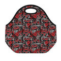 Grunge Graffiti Pattern Print Neoprene Lunch Bag