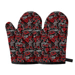 Grunge Graffiti Pattern Print Oven Mitts
