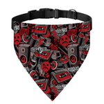 Grunge Graffiti Pattern Print Over The Collar Dog Bandana