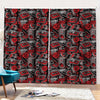 Grunge Graffiti Pattern Print Pencil Pleat Curtains